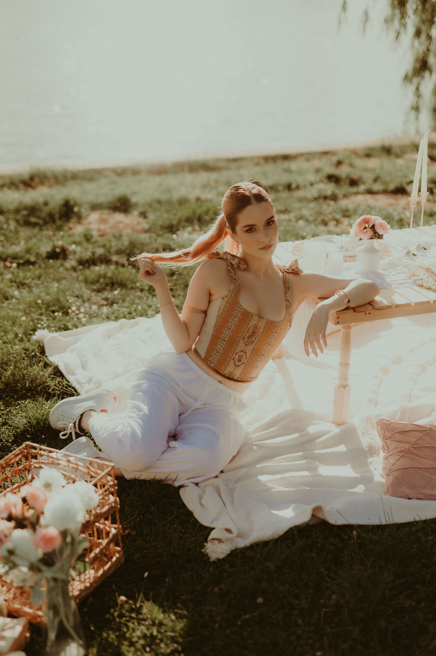 “Peach Meringue” Corset Top
