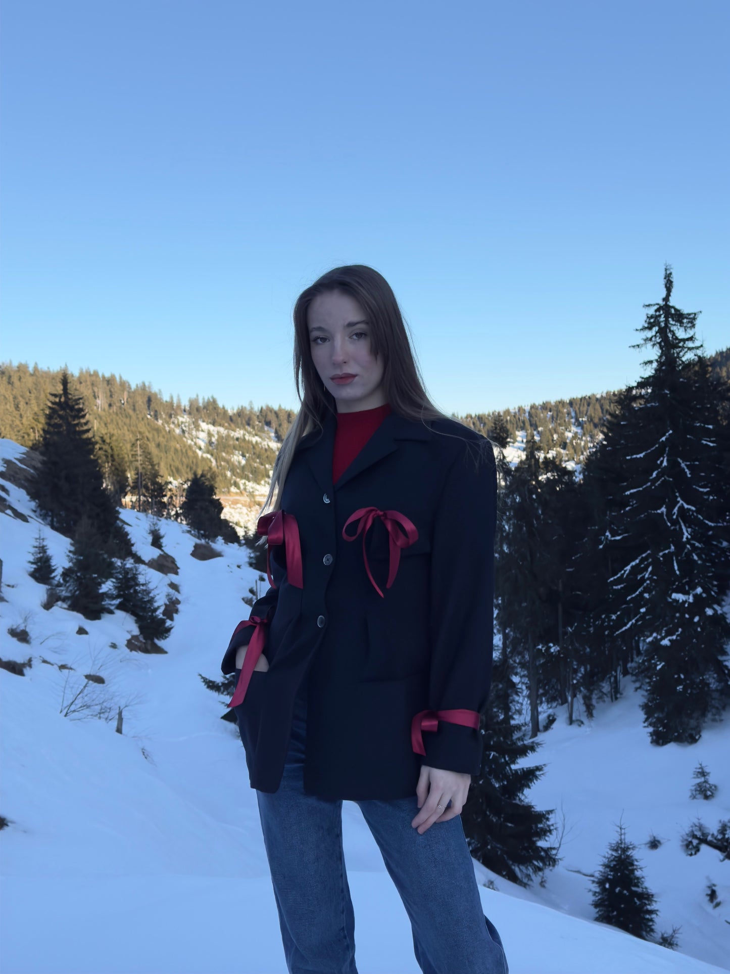 Corsettiere Bow Corset Blazer with wrist and bust details 🌹