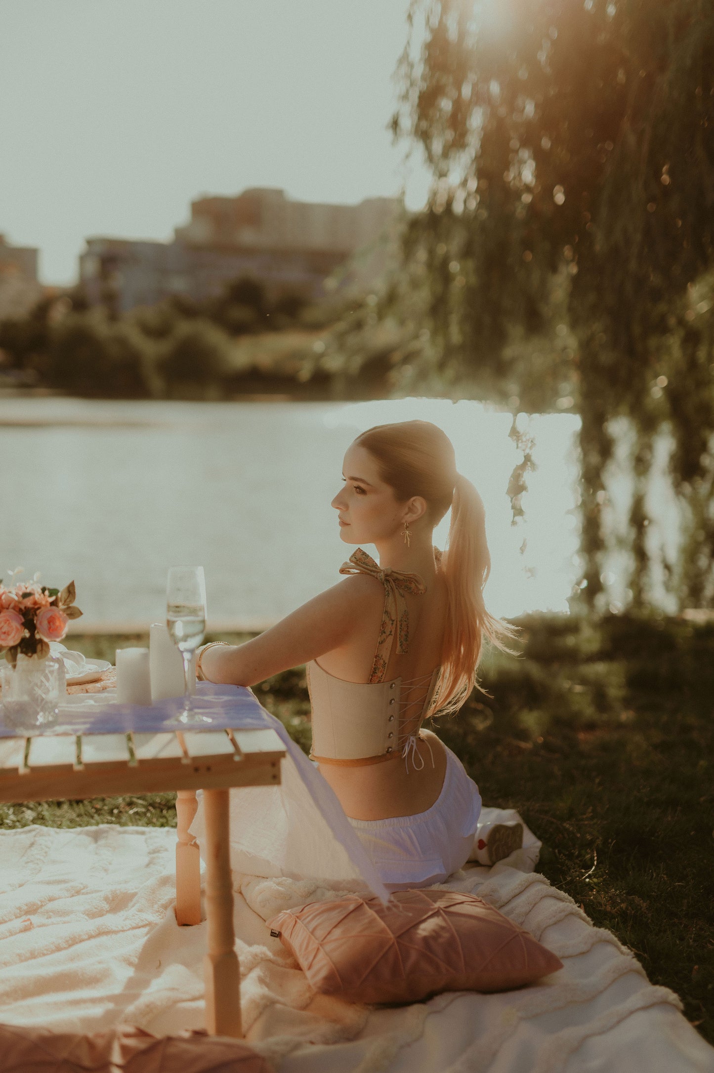 “Peach Meringue” Corset Top