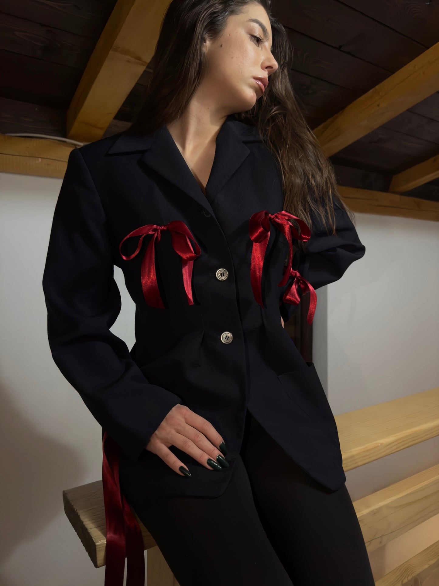 Corsettiere Bow Corset Blazer with wrist and bust details 🌹