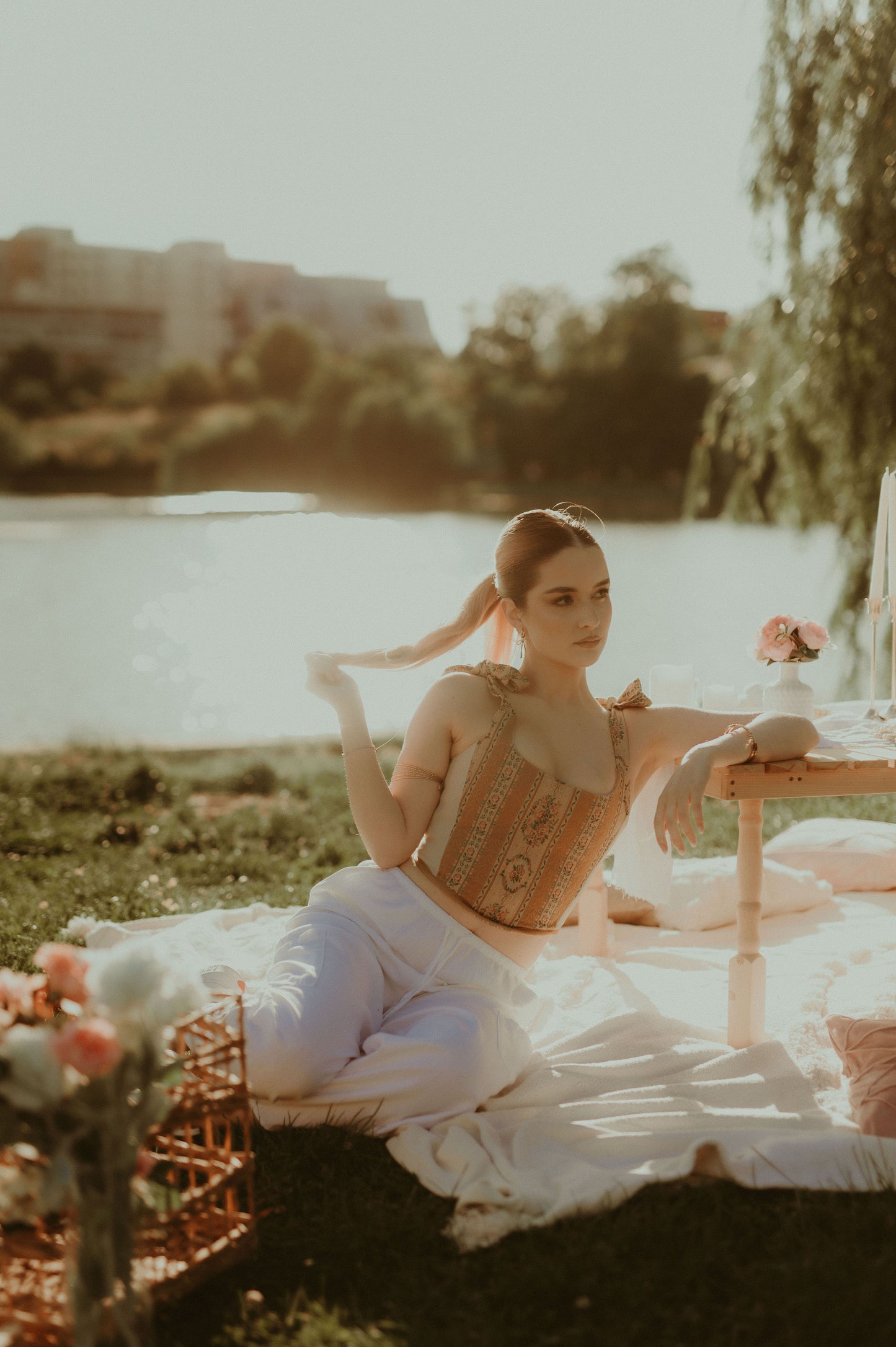 “Peach Meringue” Corset Top