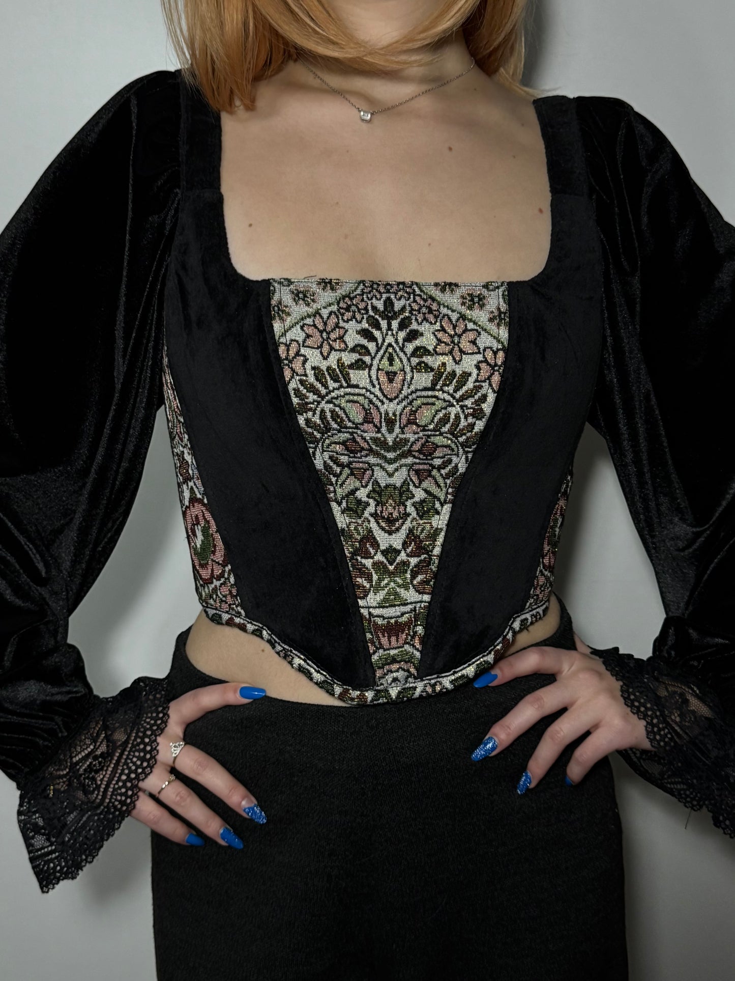 “Arabian Night 2.0” Corset Top with sleeves