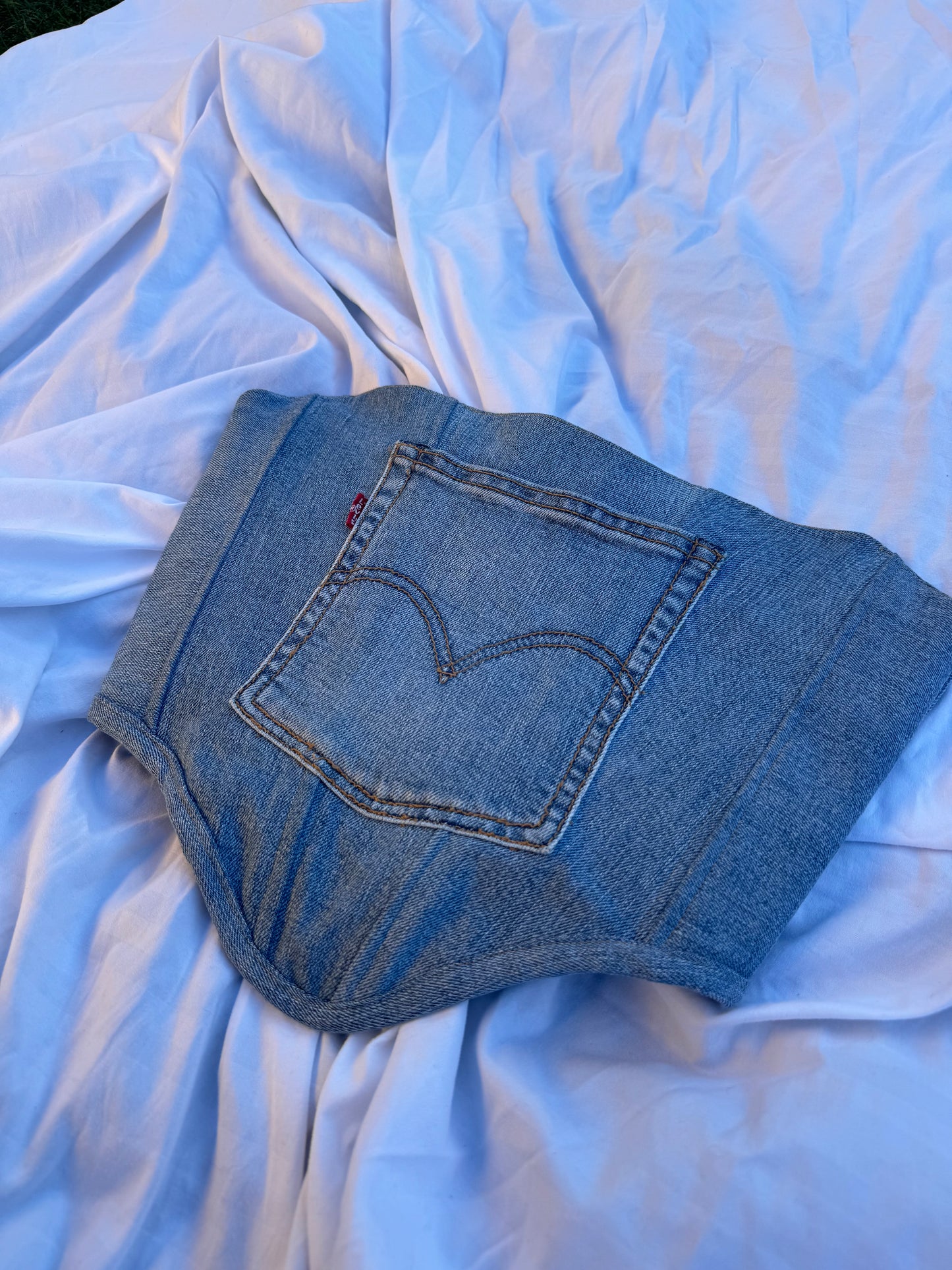 Denim Corset Top made from Levi’s Jeans
