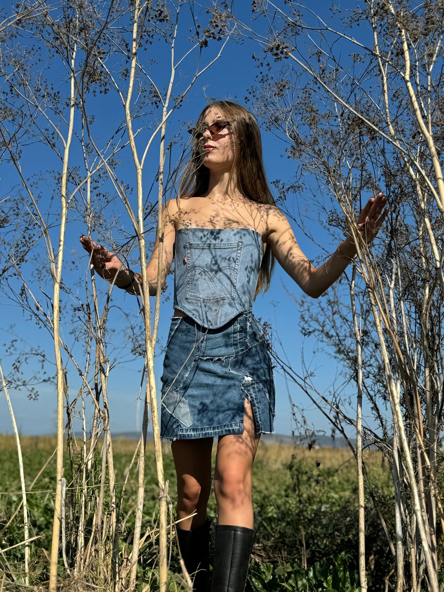 Denim Corset Top made from Levi’s Jeans