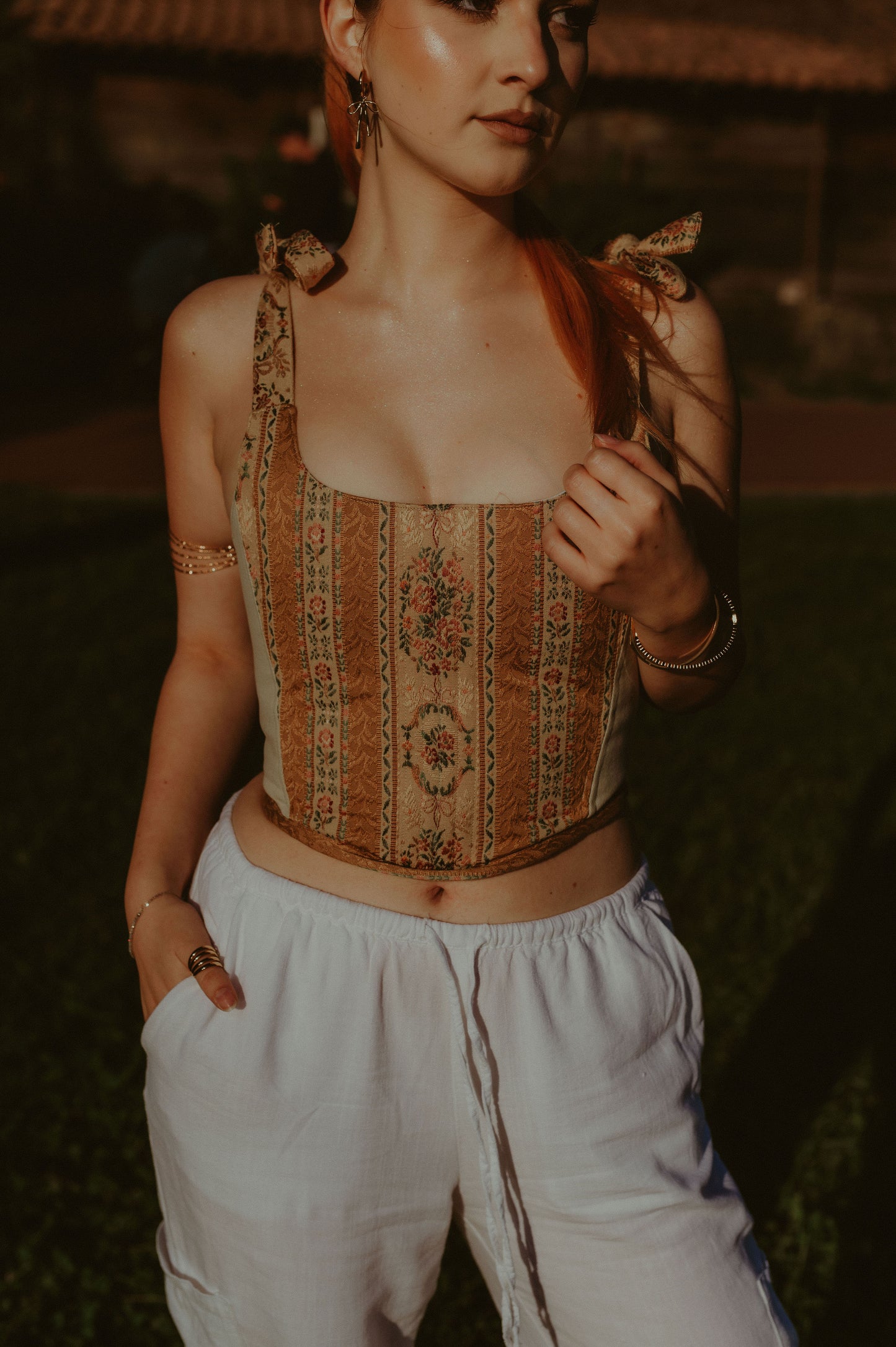 “Peach Meringue” Corset Top