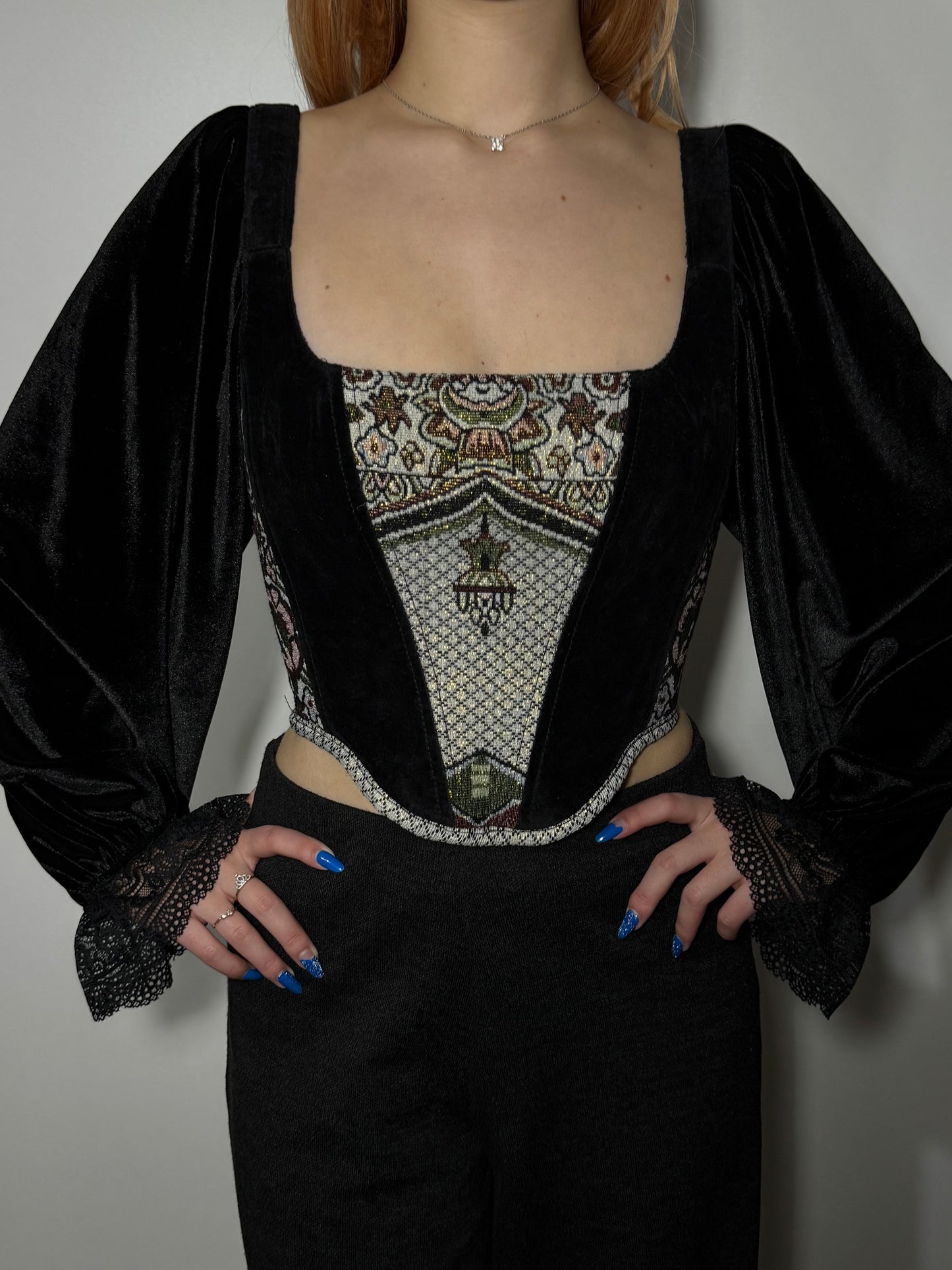 “Arabian Night” Corset Top with sleeves