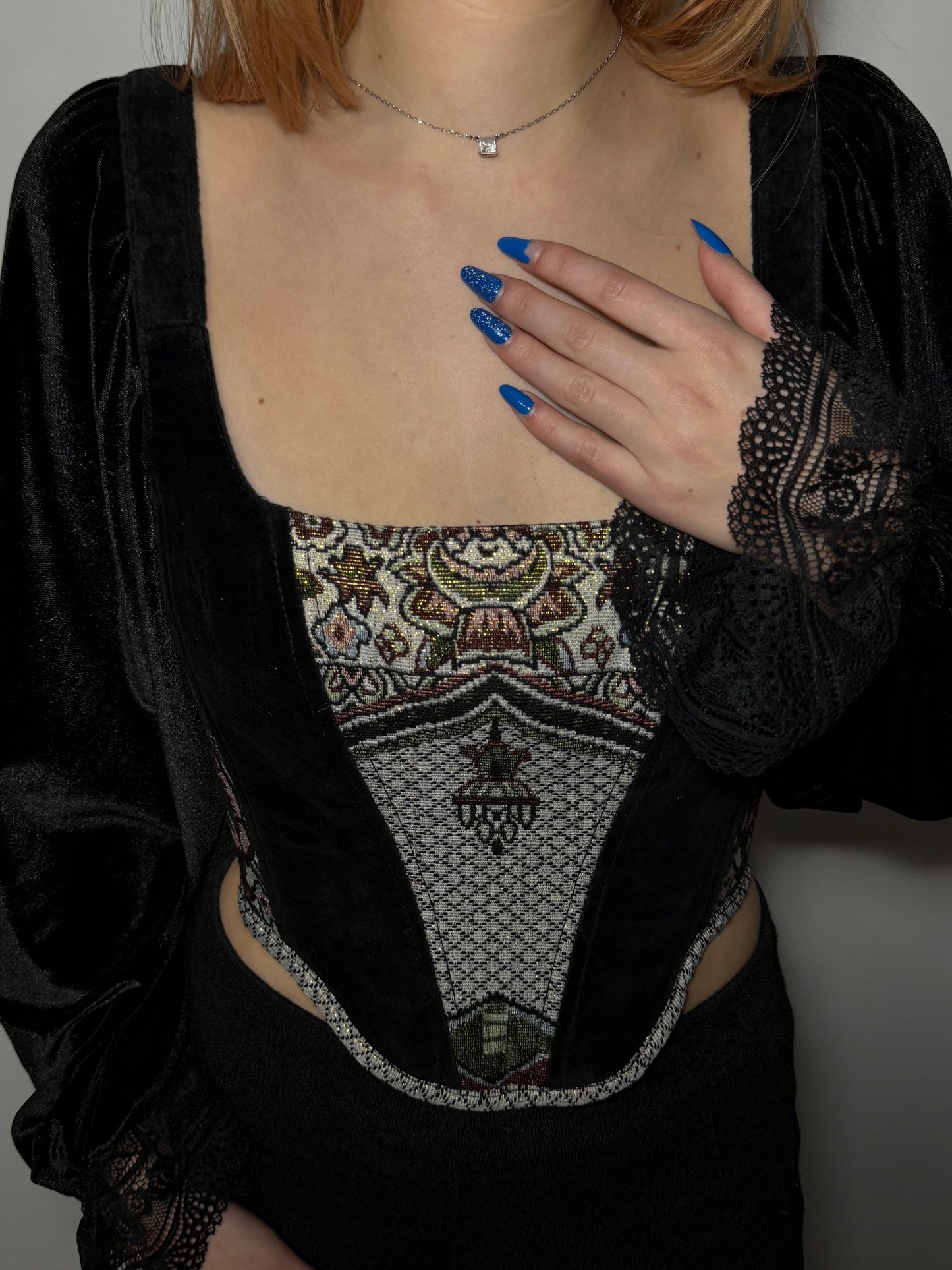 “Arabian Night” Corset Top with sleeves
