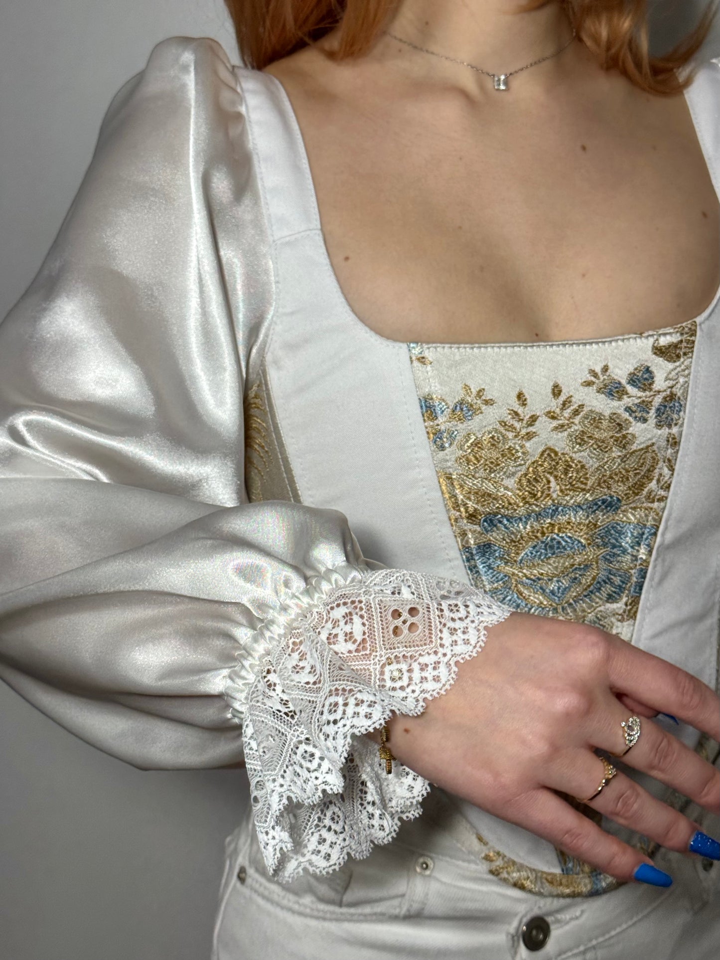 “Reverie” Corset Top with sleeves