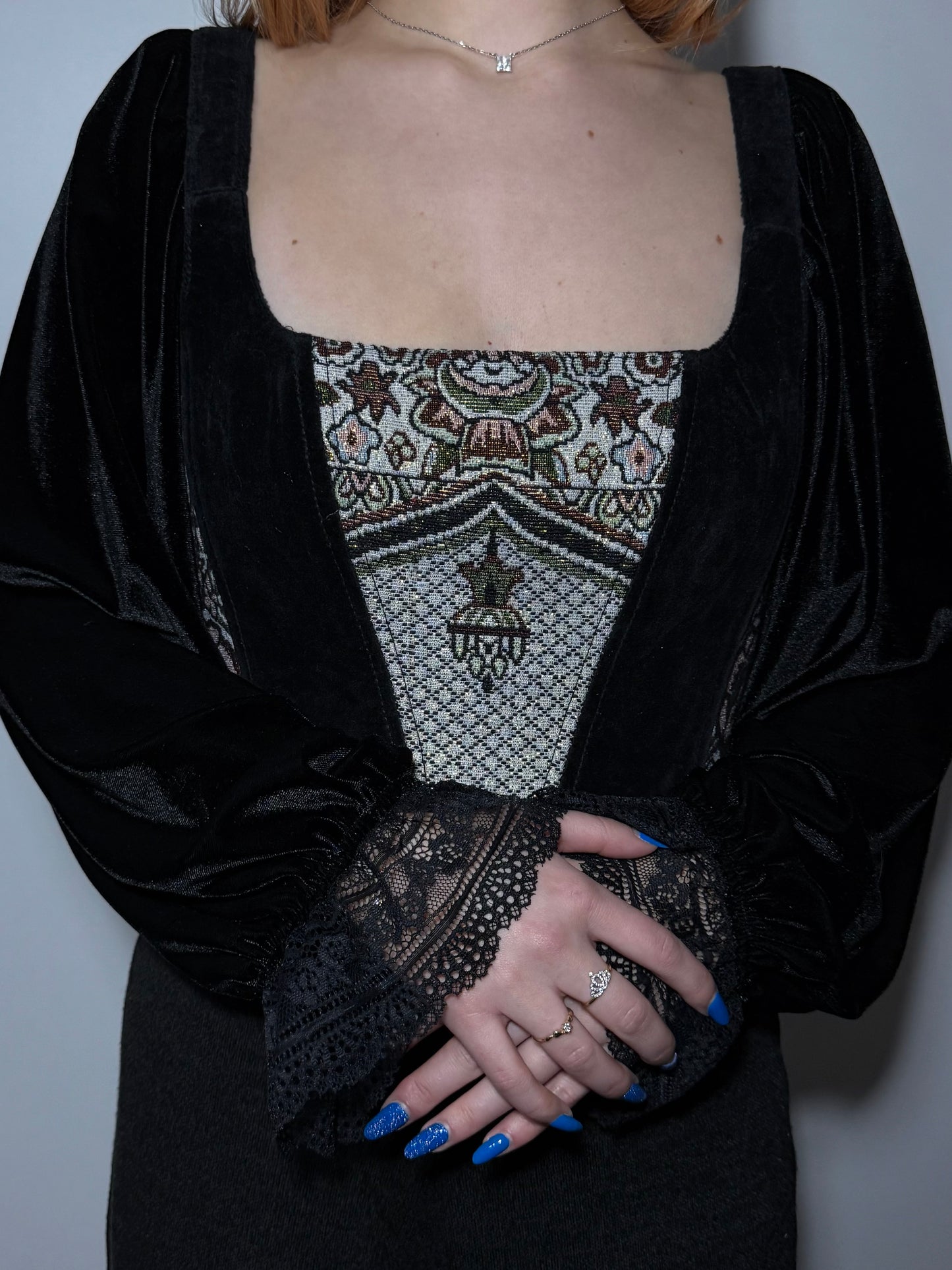 “Arabian Night” Corset Top with sleeves