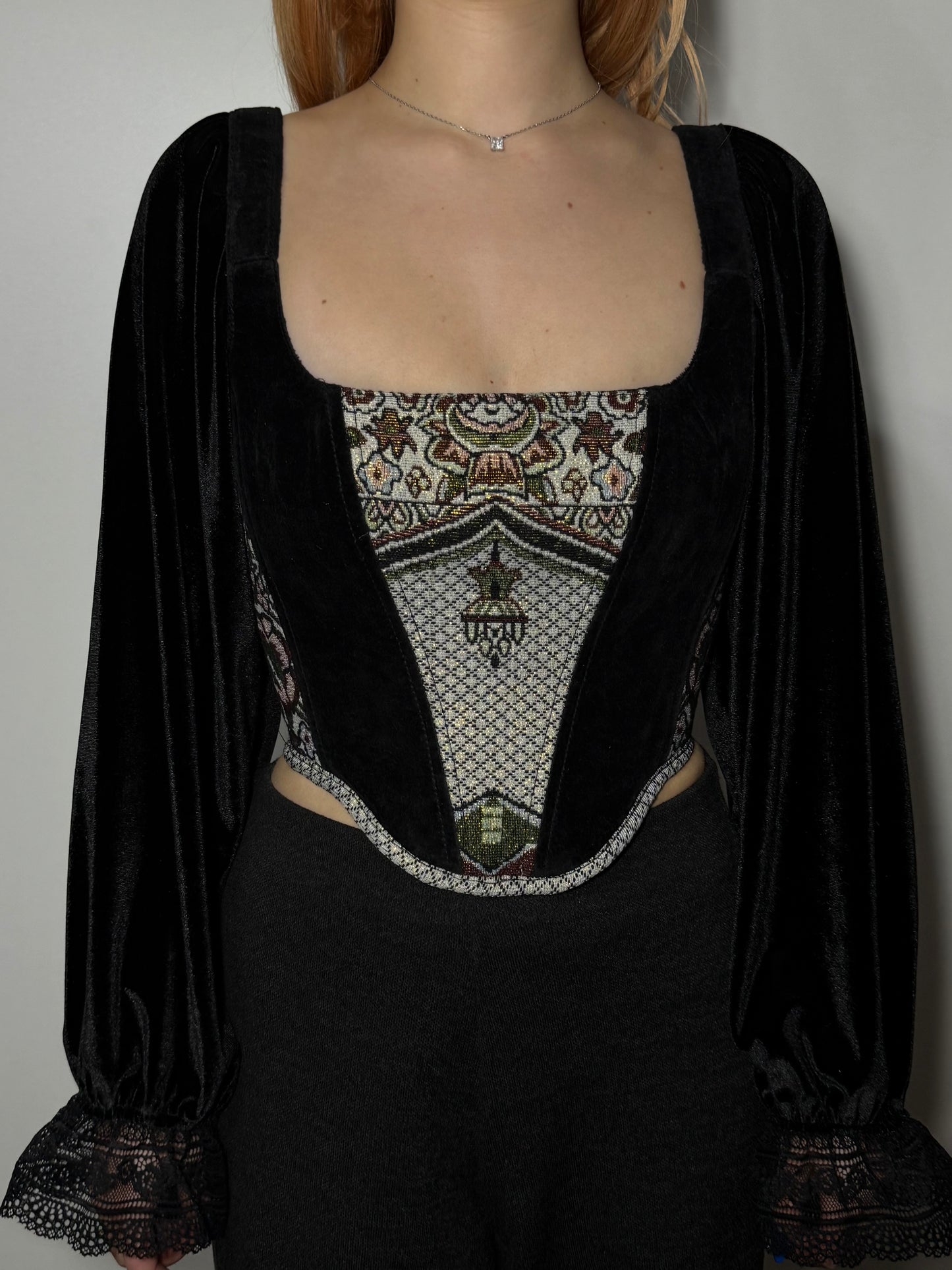 “Arabian Night” Corset Top with sleeves
