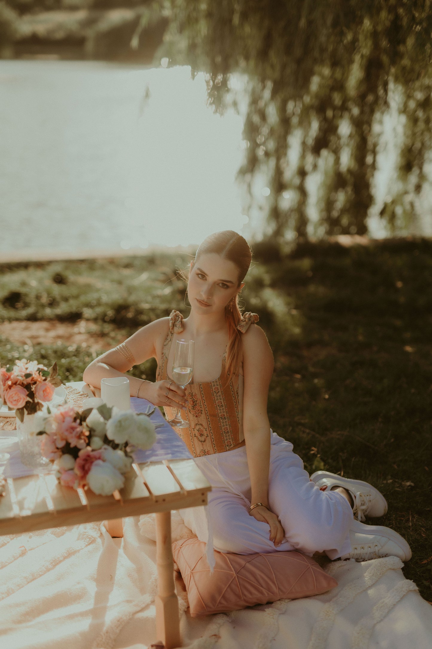 “Peach Meringue” Corset Top